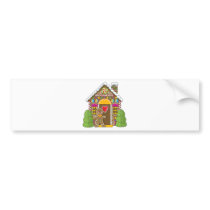 Gingerbread House and Man bumper stickers