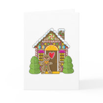 Gingerbread House and Man Greeting Card