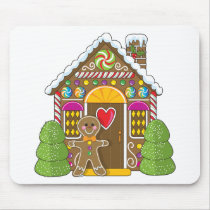 Gingerbread House and Man Mouse Pad
