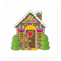 Gingerbread House and Man posters by mariabellimages Gingerbread House and Man posters