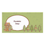 Gingerbread  house and trees photo cards