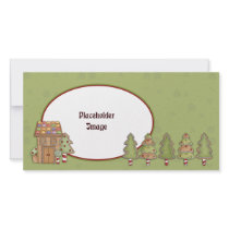 Gingerbread  house and trees photo cards