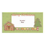 Gingerbread House and Xmas trees Photo Card