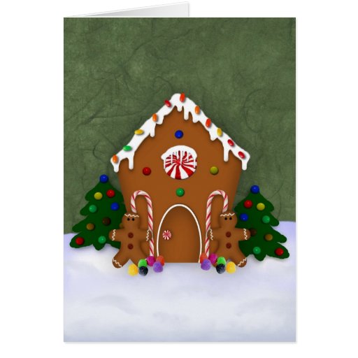 Gingerbread House Christmas Card | Zazzle