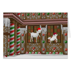 Gingerbread House Christmas Greeting Card