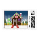 Gingerbread House Christmas Postage postage
