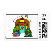 Gingerbread House Christmas Postage - Customized postage