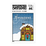 Gingerbread House Christmas Postage Stamps