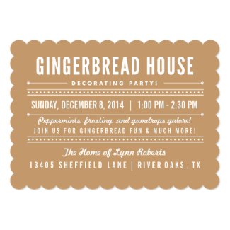Gingerbread House Decorating Party Invitation