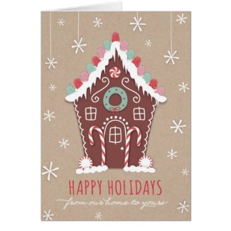 Gingerbread House Holiday Card