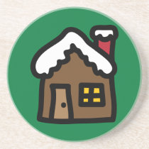 Gingerbread House Holiday Icons Cartoon Coaster coasters
