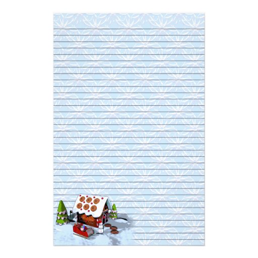 Gingerbread writing paper