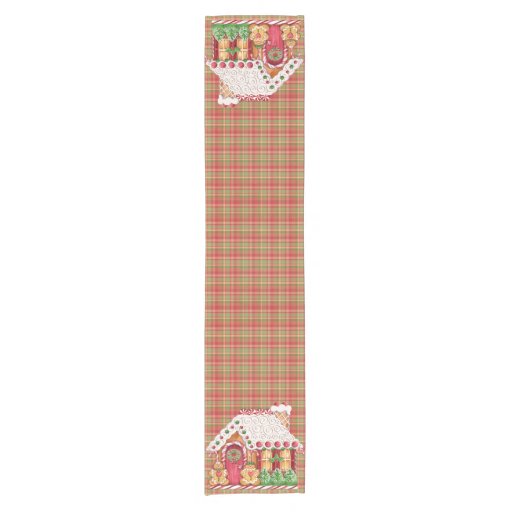 Table Short Gingerbread House Runner short runners on Table Plaid Runner table Table Short Gingerbread House Runner short runners on Table Plaid Runner table