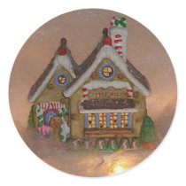 Gingerbread House Porcelain stickers by ChristmasSpirit Gingerbread House Porcelain stickers