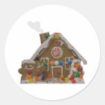Gingerbread House Round Stickers