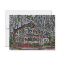 gingerbread house Savannah Georgia art painting invitations by dereklovessheila gingerbread house Savannah Georgia art painting invitations
