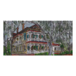 gingerbread house Savannah Georgia art painting Picture Card