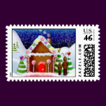 Gingerbread house with reindeer