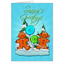 GINGERBREAD KIDS AND LOLLIPOPS by SHARON SHARPE Cards