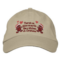 Gingerbread Kitchen embroidered hats by Embroidery4U Gingerbread Kitchen embroidered hats