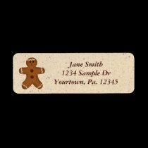 Gingerbread Man Address Label labels