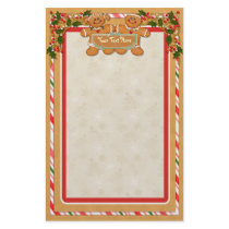 Gingerbread Man and Woman Stationery Paper