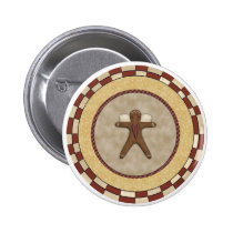 Gingerbread Man Angel buttons