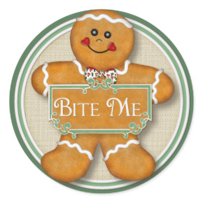 Gingerbread Man - Bite Me sticker