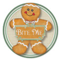 Gingerbread Man - Bite Me stickers by Spice Gingerbread Man - Bite Me stickers