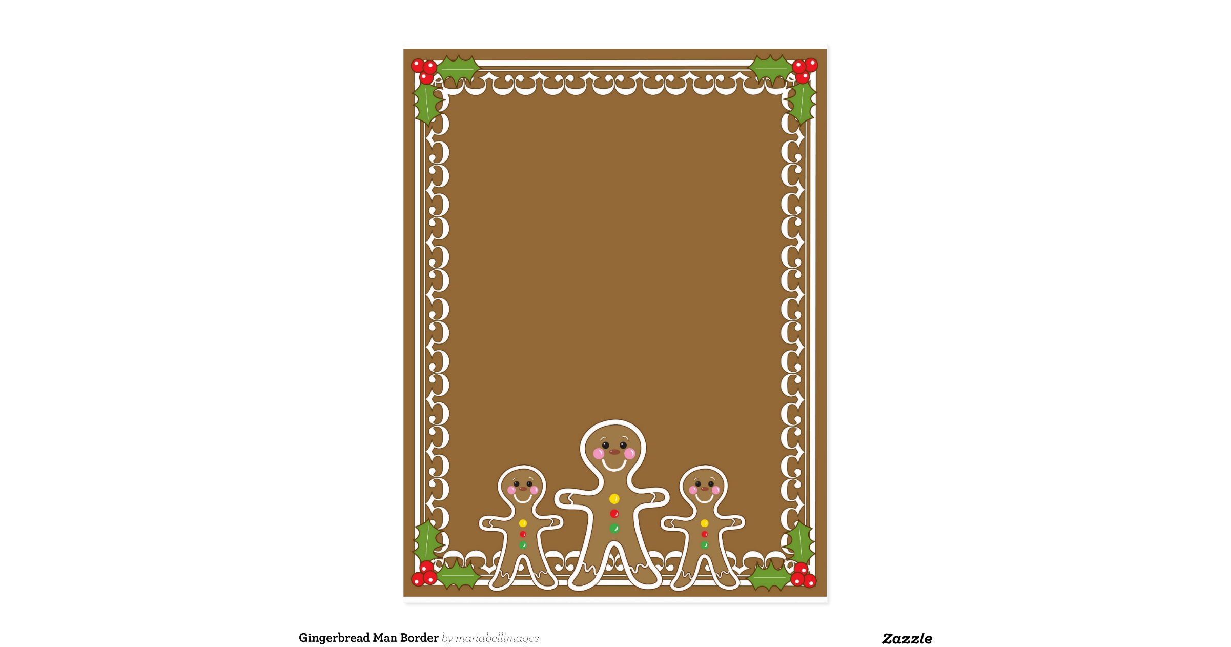Gingerbread man border postcard r435b835f9dc04848bffb1ca147fe2d45 vgbaq