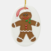 Gingerbread Man Ceramic Ornament