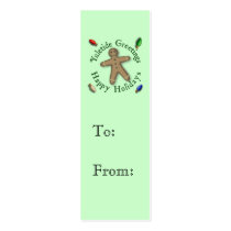 Gingerbread Man Christmas Gift Tag business cards by ecogreenbags Gingerbread Man Christmas Gift Tag business cards