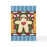 Gingerbread Man Christmas Greeting Card