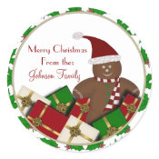 Gingerbread Man Christmas Labels Stickers
