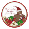Gingerbread Man Christmas Labels stickers by HolidayFun Gingerbread Man Christmas Labels stickers