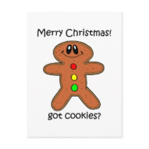 gingerbread man Christmas postcards