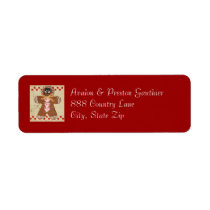 Gingerbread Man Christmas Return Address Labels