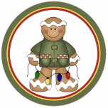Gingerbread Man Christmas Tree Ornament Photo Sculptures