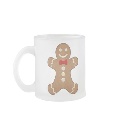 Gingerbread Man Cookie Holiday Frosted Mug by mariannegilliand