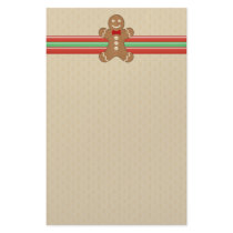 Gingerbread Man Cookie Holiday Stationery