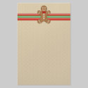 Gingerbread Man Cookie Holiday Stationery