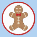 Gingerbread Man Cookie Holiday Stickers