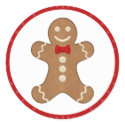Gingerbread Man Cookie Holiday Stickers