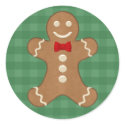Gingerbread Man Cookie Holiday Stickers sticker