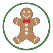Gingerbread Man Cookie Holiday Stickers