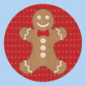 Gingerbread Man Cookie Holiday Stickers