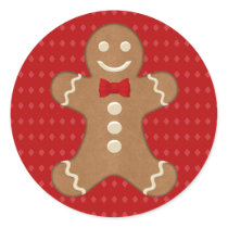 Gingerbread Man Cookie Holiday Stickers