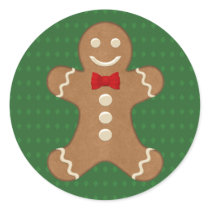 Gingerbread Man Cookie Holiday Stickers