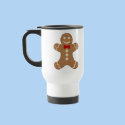 Gingerbread Man Cookie Holiday Travel Mug