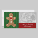 Gingerbread Man Cookie Photo Cards photo cards